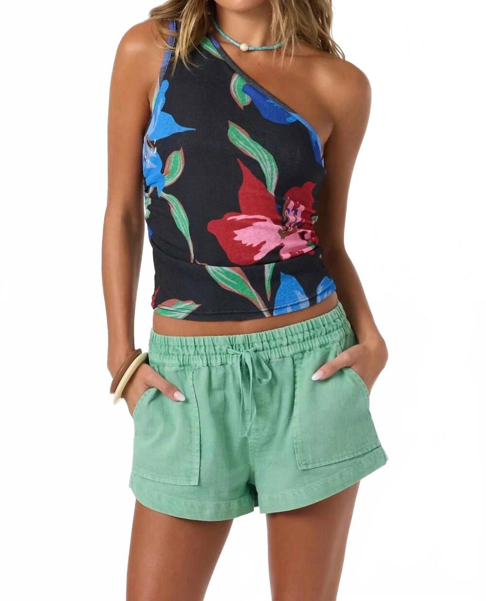 NEW O'NEILL celeste floral top in black